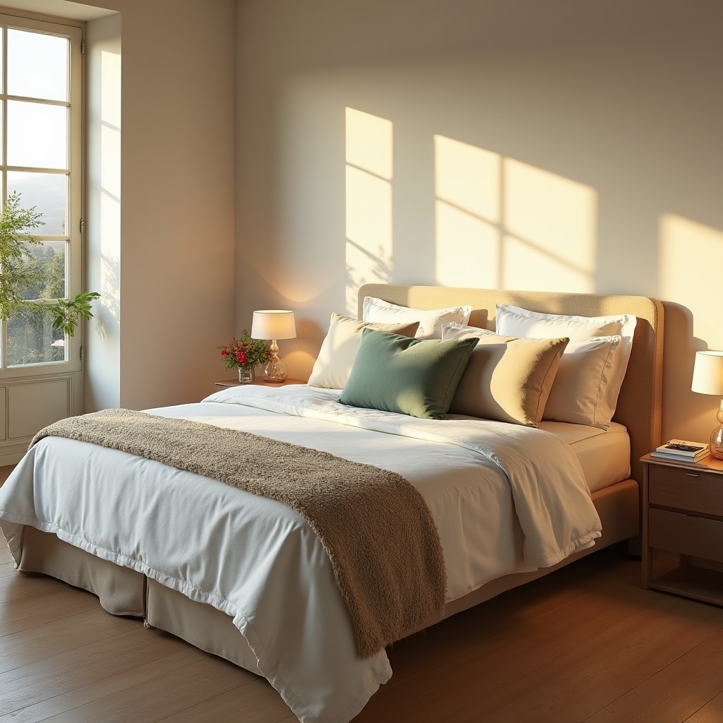 Camera da letto trasformata con home staging: prima disordinata, dopo accogliente e ordinata